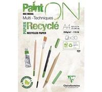 Bloc dessin A4 PaintOn Clairefontaine papier blanc 100% recyclé Blanc