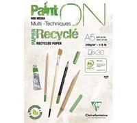 Bloc dessin A5 PaintOn Clairefontaine papier blanc 100% recyclé Blanc