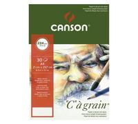 Canson-Infinity Bloc papier dessin C à grain fin A4 30 feuilles 224 g/m² Blanc naturel