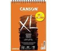 Bloc - Dessin - Croquis - A4 - Spirales - 120 feuilles - 90g - Canson XL