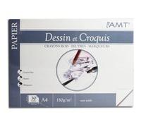 Bloc Dessin Et Croquis - A4 - 30 Feuilles - 150G/M2- Amt