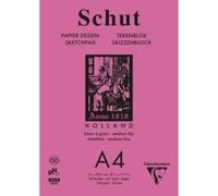 Bloc dessin Schut Clairefontaine papier petit grain blanc A4 70 feuilles