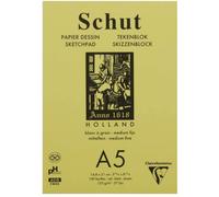 Bloc Dessin Schut Clairefontaine Papier Petit Grain Blanc A5 100 Feuilles