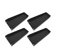 Bloc D'extension Fixable pour Gouttière avec Clous de Fixation pour Protection des Fondations de la Maison, Plastique 41,9 X 5,1 Cm, 4 Pièces pour Les Tuyaux de Descente (Black)