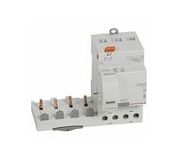 Bloc différentiel adaptable à vis DX³ pour disjoncteur 1 module par pôle 4P 400 V type AC 63 A 300 mA LEGRAND 410512