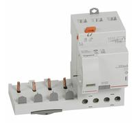 Bloc différentiel adaptable à vis DX³ pour disjoncteur 1 module par pôle 4P 400 V type AC 63 A 300 mA LEGRAND 410512