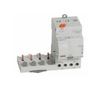 Bloc différentiel adaptable à vis DX³ pour disjoncteur 1 module par pôle 4P 400V type AC 63A 30mA - - 410500