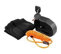 Bloc Disque Alarme Antivol Moto Bloque Disque Scooter Disc Lock avec Alarme de 110db， 2Clés，1m Câble Antivol ，1 Sac de Bloc Disque Alarme pour Moto/Vélo/Scooter