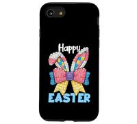 Bloc d'oreille Lapin Happy Easter Brique de Construction de Pâques Coque pour iPhone SE (2020) / 7/8