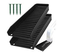 Bloc Éclaboussures Pluie 2 Pcs, Dérivateur Gouttière Avec Bac Durable. Extension Drainage Inclinée Pour Protéger Fondation Maison, Prévenir Érosion Sol Et Protéger Terrain Extérieur.