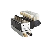 Bloc électrovanne électromagnétique normalement fermé 3V110-06-NC avec collecteur de base de montage 12 V CC 24 V CA 110 V 220 V 3 ports(Ac110v 6 in 6 Out)