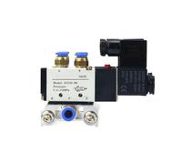 Bloc électrovanne pneumatique 12/24 V CC 110/220 V CA multi-options 4V210-08 avec silencieux, collecteur 2/3/4/6 voies(4 Row 8mm fitting,AC220V)