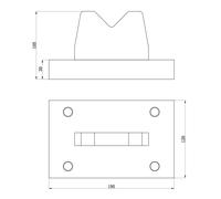Bloc en V presses d'atelier 20 t 195 x 120 x 105mm MW Tools PBL20T
