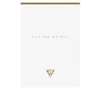 Bloc entoilé en-tête Flying Spirit White A5 140 pages détachables ligné motifs assortis papier ivoire 90g - Blanc