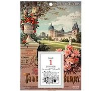 Bloc Ephéméride comique sur plaque Exacompta Affiches Anciennes 2026 6,5 x 9,7 cm Modèle aléatoire Multicolore G