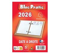 Exacompta Bloc éphéméride - Date à droite - 2026