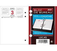 Bloc éphéméride LECAS Date à gauche - Rendez-vous à droite - 2025