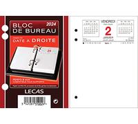 Bloc éphéméride LECAS Date à droite - Rendez-vous à gauche - 2026