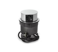 Bloc escamotable - VELLEMAN - EBP04-G - 4 prises Schuko - Blanc - Carré - 16A