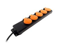 Bloc étanche IP44 5 prises 16A 2P+T avec clapets - Câble HO5RRF 3G1 de 1,5m