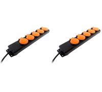 Bloc étanche 5 Prises 16A 2P+T + clapets - Zenitech (Lot de 2)