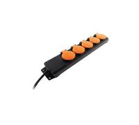 Bloc étanche IP44 5 prises 16A 2P+T avec clapets - Câble HO5RRF 3G1 de 1,5m