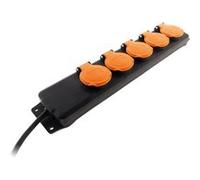 Bloc étanche IP44 5 prises 16A 2P+T avec clapets - Câble HO5RRF 3G1 de 1,5m