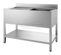 Bloc-évier 2 droite étagère amov. 1600x700 - Combisteel inox G