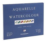 Bloc Fontaine 25 Feuilles Grain 1/2 Satiné 24 X 30 Cm 300 Grammes Encollé 4 Côtés Blanc