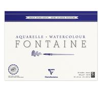 Bloc Fontaine 25 Feuilles Grain 1/2 Satiné 30 X 40 Cm 300 Grammes Encollé 4 Côtés Blanc