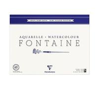 Bloc Fontaine 25 Feuilles Grain 1/2 Satiné 42x56 300 Grammes Encollé 4 Côtés Blanc