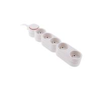 Zenitech Bloc Home 5 prises 16A 2P+T, câble 1,5 m, Blanc