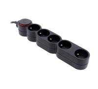 Bloc Home 5 Prises 16A 2P+T câble 1,5m - Noir - Zenitech