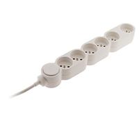 Bloc Home 6 Prises 16A 2P+T + parafoudre - Blanc - Zenitech