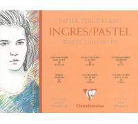 Bloc Ingres-Pastel Collé En Tête 18 X 24 Cm 130 Grammes 25 Feuilles Papier Blanc
