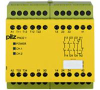 Bloc logique de sécurité PNOZ 1 24VDC 3n/o 1n/c PILZ Tension de fonctionnement: 24 V/DC 3 NO (T), 1 NF (R) (l x H x P) 90 x 87 x 121 mm 1 pc(s)