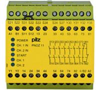 Bloc logique de sécurité PNOZ 11 24VAC 24VDC 7n/o 1n/c PILZ Tension de fonctionnement: 24 V/DC 7 NO (T), 1 NF (R) (l x H x P) 90 x 87 x 121 mm 1 pc(s)