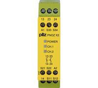 Bloc logique de sécurité PNOZ X2 24VAC/DC 2n/o PILZ Tension de fonctionnement: 24 V DC/AC 2 NO (T) (l x H x P) 22.5 x 87 x 121 mm 1 pc(s)