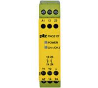 Bloc logique de sécurité PNOZ X7 230VAC 2n/o PILZ Tension de fonctionnement: 230 V/AC 2 NO (T) (l x H x P) 22.5 x 87 x 121 mm 1 pc(s)