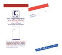 Bloc maître d'hôtel elve papier autocopiant numéroté 1/50 75x150mm 50 duplis bleu rouge