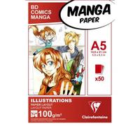 Bloc manga clairefontaine a5 coll 14,8x21 100gr 50 f