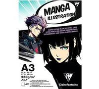Bloc - Manga - Illustration - A3 - 25 feuilles - 250g - Dessin, encre, feutres -