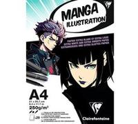 Bloc - Manga - Illustration - A4 - 25 feuilles - 250g - Dessin, encre, feutres - Clairefontaine