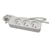 Bloc ménager - 3 prises 2P+T - Avec protection enfants, conforme NF