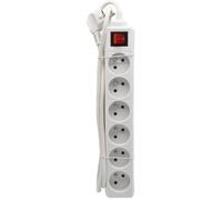Bloc multiprise avec interrupteur x6 DG-FB06KA blanc