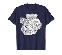Bloc Moteur Vintage - Voiture & Mécanicien Garage Graphic Homme T-Shirt