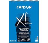 Canson-Infinity Album spiralé CANSON XL Mix-Media A3 160 g/m² 30 f. Grain léger Blanc petit côté