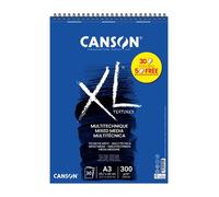 Bloc - Multi techniques - A3 - Spirales - 30 feuilles - 300g - Grain moyen - Canson XL