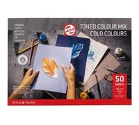Bloc - Multi techniques - A4 - Papier teinté - Tons froids - 50 feuilles - 180g - Talens