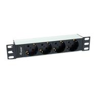Bloc multiprise, 10", 1 U, 4 prises